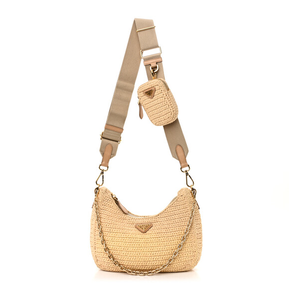 Prada Yarn Raffia Effect Crochet Re- #187357P22B - Picture 1 of 10